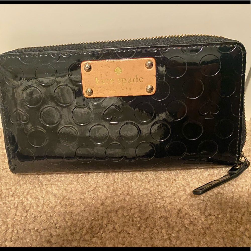 Kate Spade ♠️ Black Patent Leather Wallet